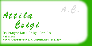 attila csigi business card